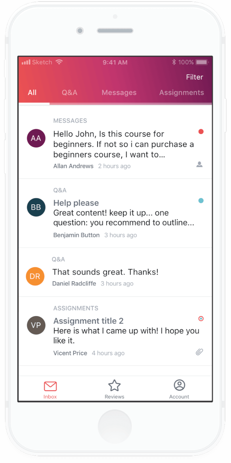 Udemy Instructor Messaging App